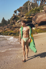 CARIOCA BOY SWIM THONG RIO GREEN/COCONUT MILK
