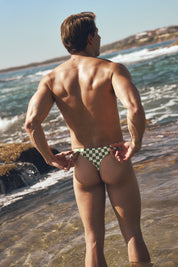 CARIOCA BOY SWIM THONG RIO GREEN/COCONUT MILK