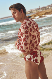 CARIOCA BOY SWIM BRIEF HIBISCUSS